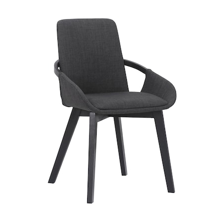 Armen Living Greisen Modern Charcoal Wood Dining Room Chair LCGRCHCH